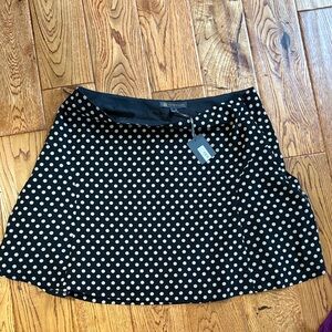Outback Red Black and White Polka Dot A-Line Skirt